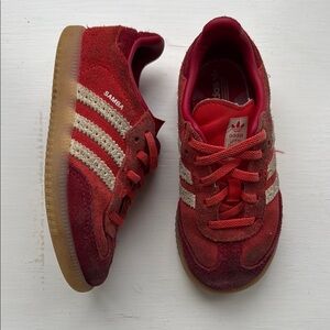 Adidas Kids Samba Red Sneakers